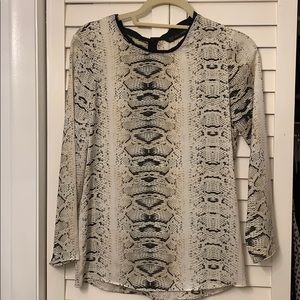Zara snakeskin blouse